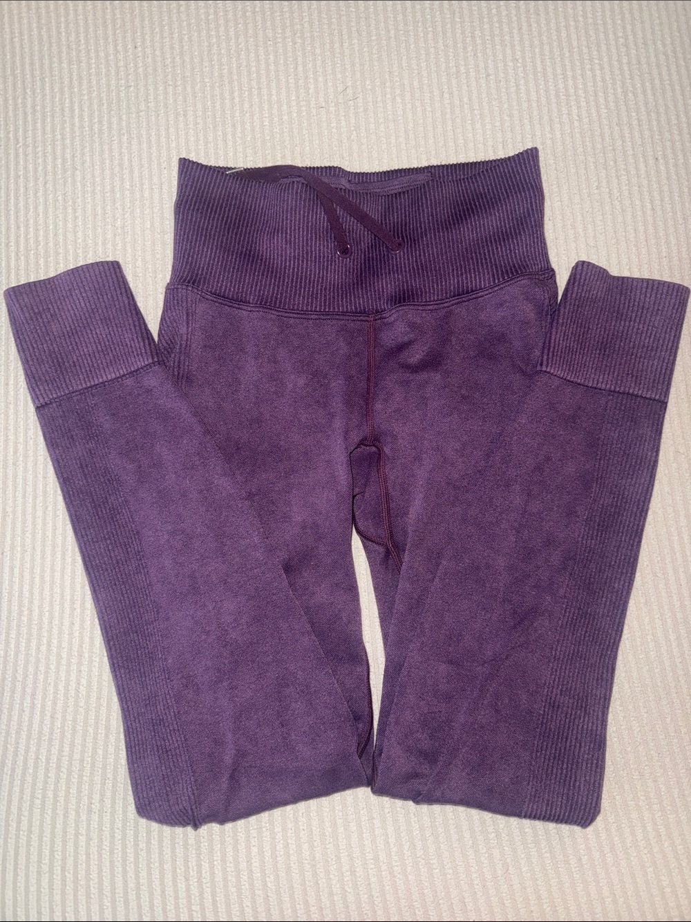 PINK Victoria's Secret Ribbed High-Waist Purple Leggings